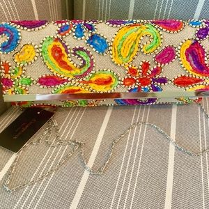 🍭 NWT D'margeaux Crochet Baguette Clutch